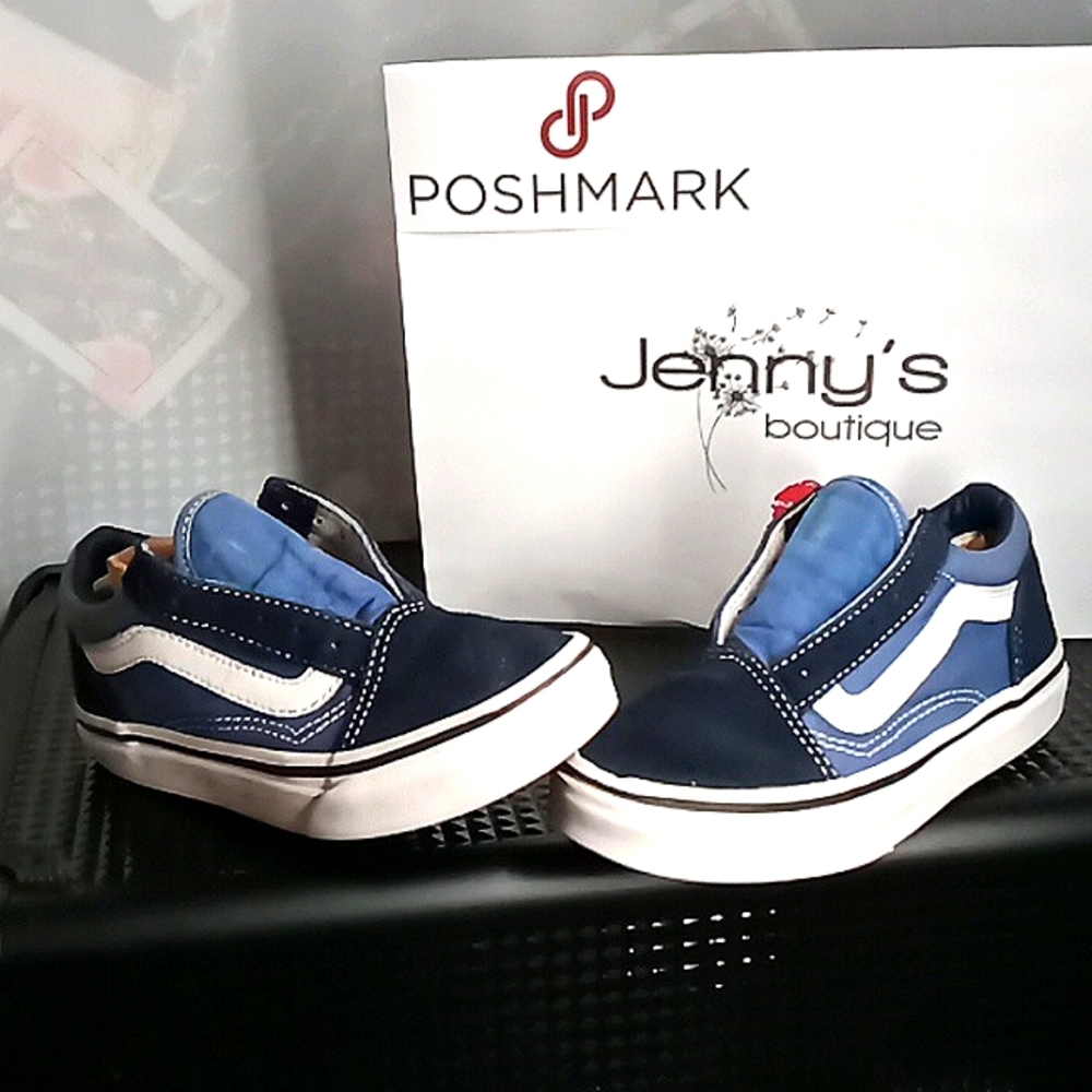 Vans Blue and White Sneakers Classic Skate Style